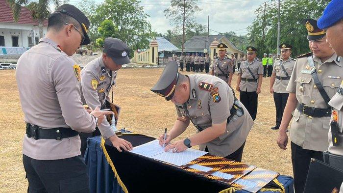 Sertijab 7 PJU dan 2 Kapolsek di Jajaran Polres Bangka, Taufik: Mutasi Hal Biasa di Polri