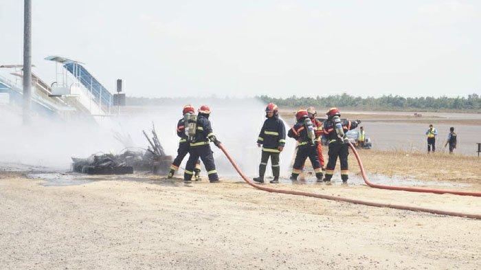 Bandara H AS Hanandjoeddin Sukses Gelar Latihan Penanggulangan Keadaan Darurat Bandara