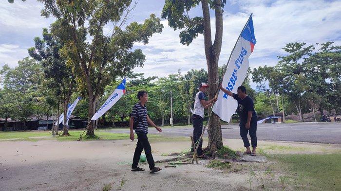 Persiapan Venue Jalan Sehat Pos Belitung, Jangan Lewatkan Keseruannya Besok di Pantai Tanjung Pendam