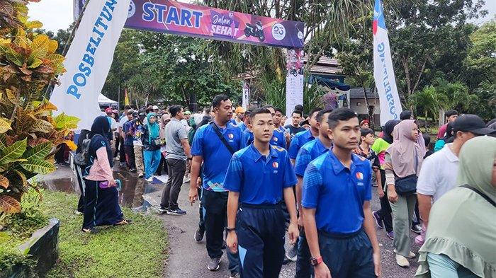 Personel Lanud H AS Hanandjoeddin Tanjungpandan Turut Ramaikan Jalan Sehat HUT ke 23 Pos Belitung