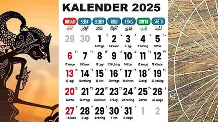 Kalender 2025 Lengkap dengan Weton 9 Juli 2025, Simak Neptu dan Pasaran Hari Apa?