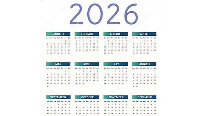 Kalender 2026 Lengkap Tanggal Merah Januari hingga Desember, Ada 4 Bulan Tanpa Libur
