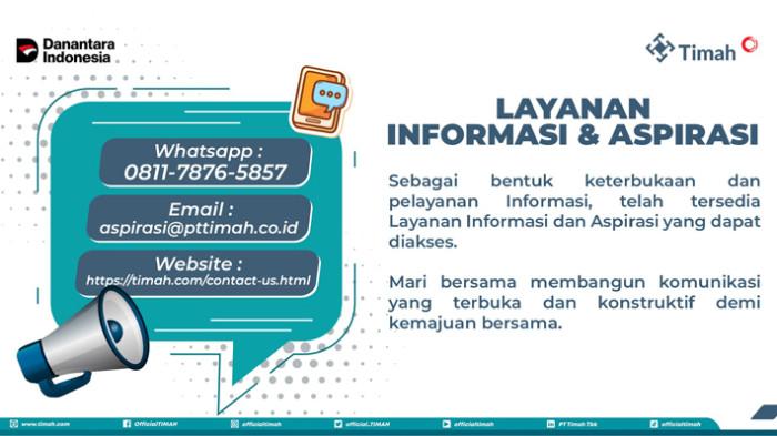 PT Timah Tbk Serap Aspirasi dan Informasi Masyarakat Lewat Layanan Informasi dan Aspirasi
