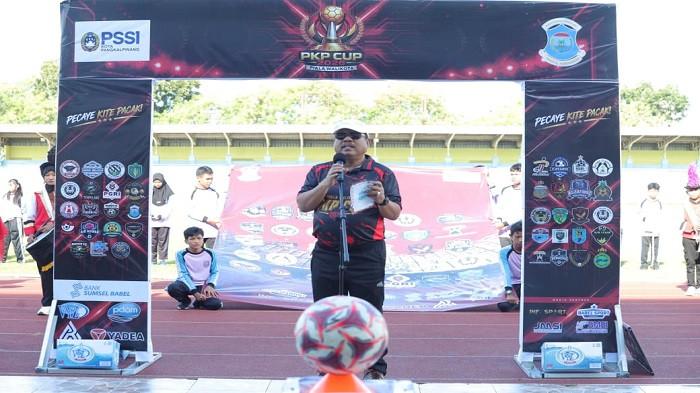 PKP CUP 2026 -- Acara pembukaan turnamen sepak bola PKP Cup 2026 Piala Wali Kota Pangkalpinang di Stadion Stadion Depati Amir, Minggu (10/5/2026).