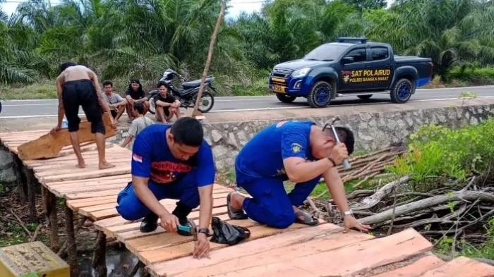 Peduli Masyarakat Pesisir, Kapolres Bangka Barat Bangun Pondok Nelayan di Pantai Baru