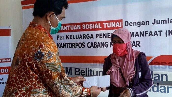Bupati Yuslih Pantau Penyaluran BST dari Kemensos