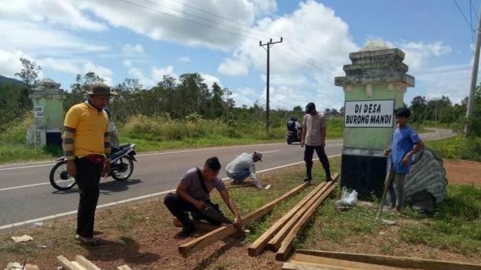 Cegah Penularan Covid-19, Polsek Manggar Dirikan Kampong Tegep Mandiri di Desa Burung Mandi