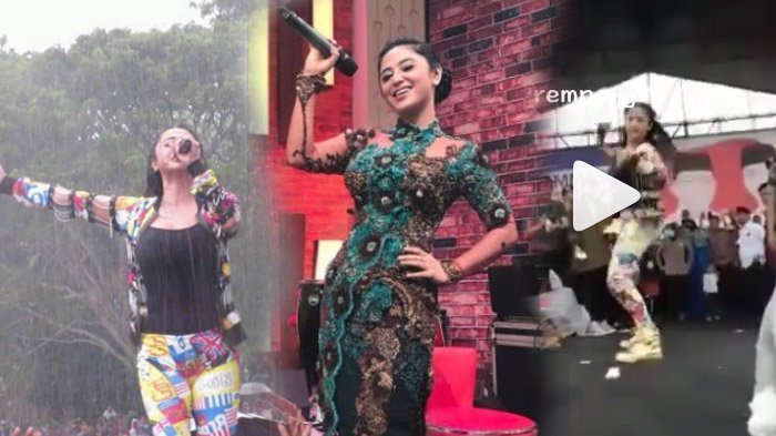 Foto Aksi Panggung Dewi Perssik Dipuji Tapi Video Aksi Panggung Hujan-hujanan Banjir Kritikan Pedas