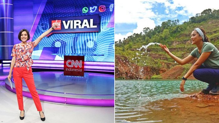 Presenter Cantik Ini Bilang Open Pit Belitung Timur Keren Banget, Intip Potretnya di Sini