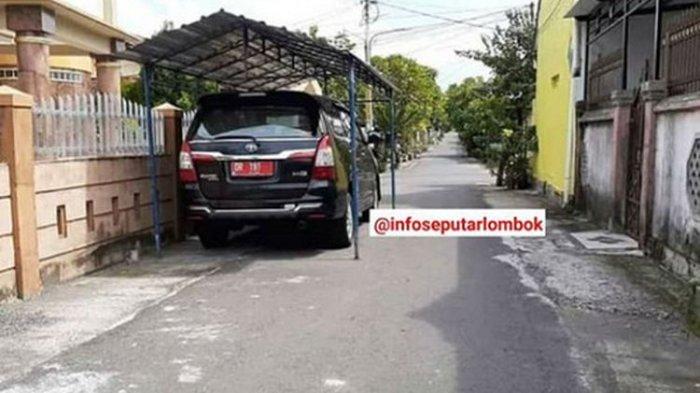 Mobil Komisioner KPU Parkir di Pinggir Jalan dan Pakai Tenda Kanopi, Fotonya Viral di Media Sosial