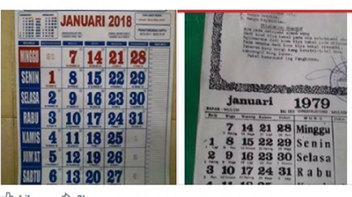 Kalender 2018 Sama Persis dengan Tahun 1979, Ini Peristiwa Memilukan yang Terjadi di Masa Lalu