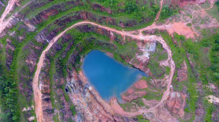 Open Pit Nam Salu, Jejak Tambang Timah Terbuka yang Kini Menuju Geopark Dunia