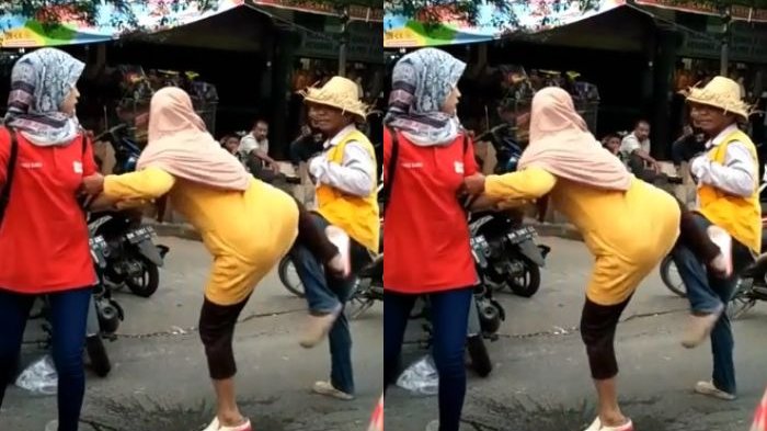 Rebutan Lahan, Dagangan Tukang Es Berhamburan Ditendang Juru Parkir