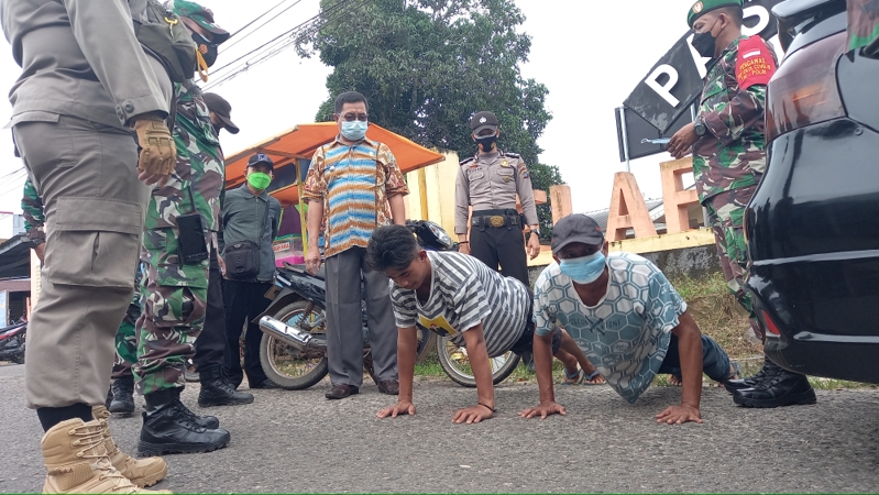 Kecamatan Kelapa Kampit Terapkan Isolasi Ketat, Membandel Push Up!
