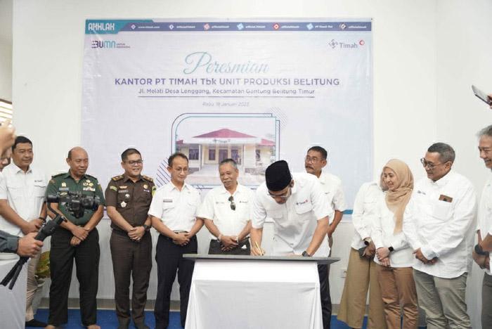 Ingin Beri Manfaat Lebih Besar ke Masyarakat, PT Timah Resmikan Kantor Unit Produksi