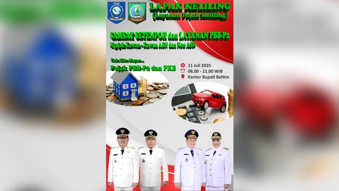 Besok Bakal Ada Lapak Keliling di Pemkab Belitung Timur, ASN dan Non ASN Bisa Bayar PKB Juga PBB-P2