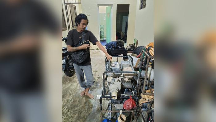 Polsek Sijuk Tertibkan Tambang Ilegal di Kawasan Sengkelik Belitung, 9 Penambang Diamankan