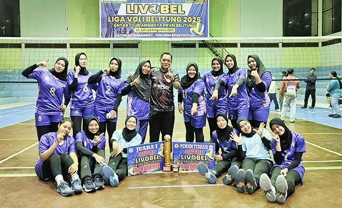 AKA Air Ketekok Juara 1 Putri Livobel 2025 di Belitung, Tumbangkan Trengginas
