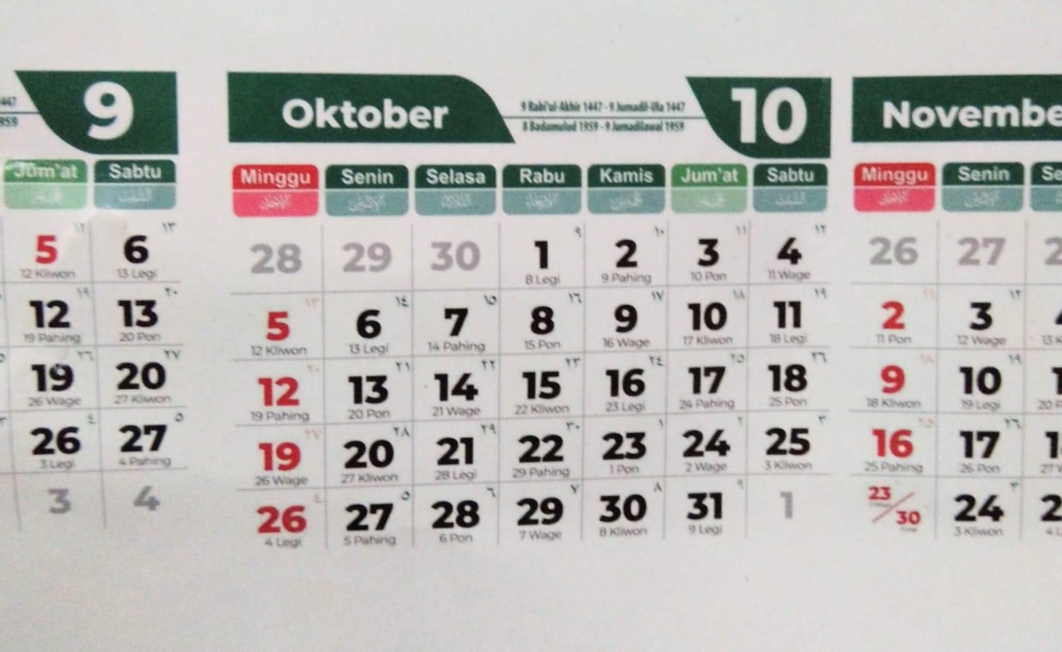 Kalender 2025, Tanggal 6 Oktober 2025 Hari Ini Memperingati Hari Apa