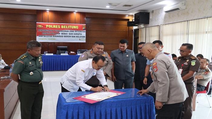 Polres Belitung Canangkan Zona Integritas Menuju WBK dan WBBM Tahun 2026