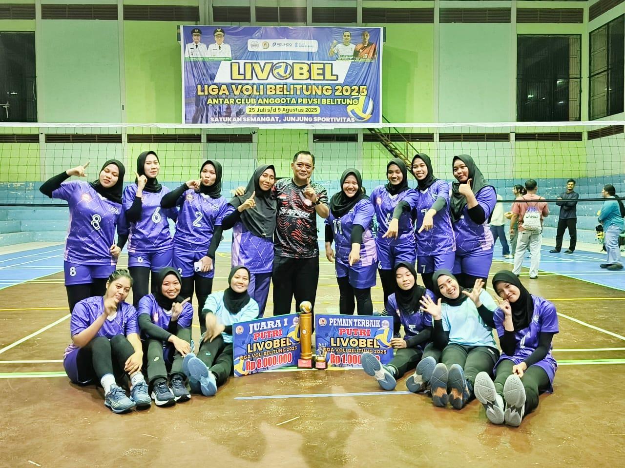 Klub AKA Sabet Juara 1 Putri Livobel 2025, Usai Tumbangkan Trengginas