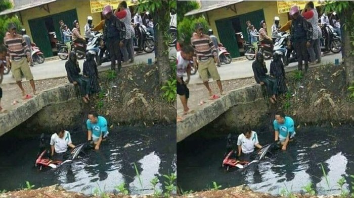 Viral! Foto Sosok Dua Wanita Duduk di Jembatan Ini Jadi Sorotan, Netizen: Kirain Malaikat Maut
