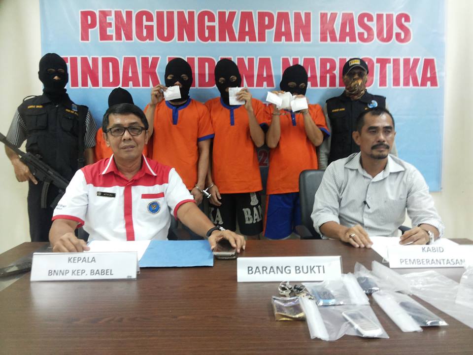 BNN Bangka Belitung Bongkar Sindikat Pengedar Narkoba Jenis Sabu-sabu