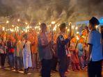 Takbir Berkumandang di Sungaiselan, Pawai Obor dan Lomba Takbir Pengobat Rindu Masyarakat