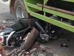 Sepeda Motor dan Truk Tabrakan di Desa Munggu, Pengendara Motor Bersimbah Darah