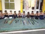 Geng Anak Bangka Terlibat Hendak Perang Sarung, 2 Ditangkap di Lokasi, 11 Diciduk di Sebuah Rumah