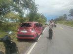 Suzuki Ignis vs Truk Elpiji, Jalan Licin Jadi Penyebab Tabrakan