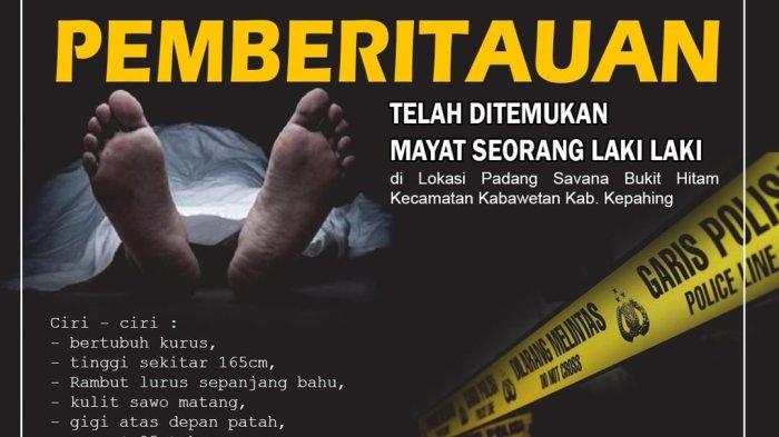 Polisi Ungkap Ciri-ciri Mayat Laki-laki tanpa Identitas yang Ditemukan di Bukit Hitam Kepahiang