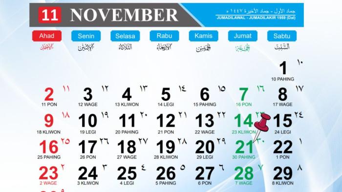 Kalender Jawa 2025: Tanggal 21 November Weton Jumat Pahing, Lengkap Padewan, Sadwara hingga Paarasan