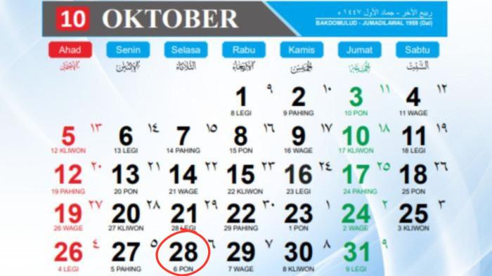 Kalender Oktober 2025: Masih Ada Libur Tanggal 28 Oktober? Cek Kalender Kemenag Selengkapnya