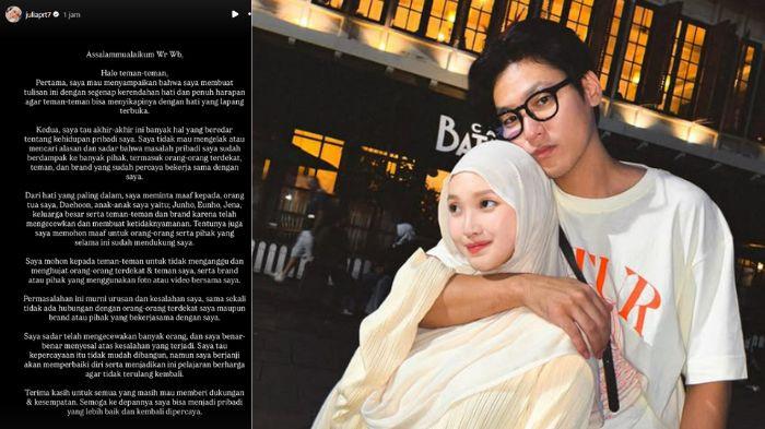 Selebgram Jule Akui Selingkuh dari Na Daehoon, Minta Warganet Tak Hujat Orang Terdekatnya