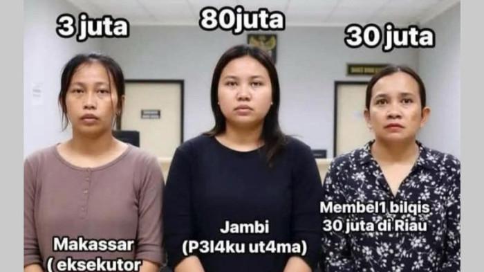 PENCULIKAN  BILQIS - Foto para tersangka penculikan balita perempuan bernama Bilqis (4) yang sempat hilang di Taman Pakui Sayang, Kota Makassar, Sulawesi Selatan (Sulsel), Senin (10/11/2025).