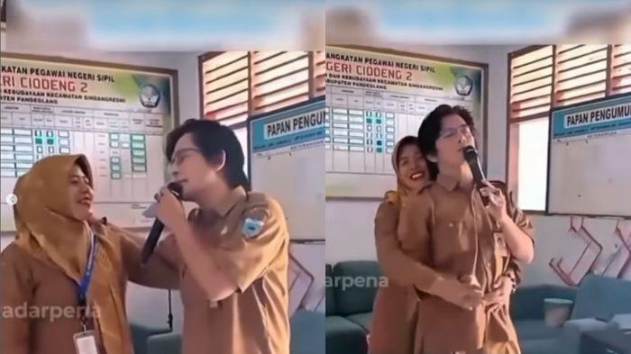 Tanggapan Disdikpora Pandeglang soal Guru SDN 2 Ciodeng Asyik Karaoke  sambil Berpelukan - Tribunbengkulu.com