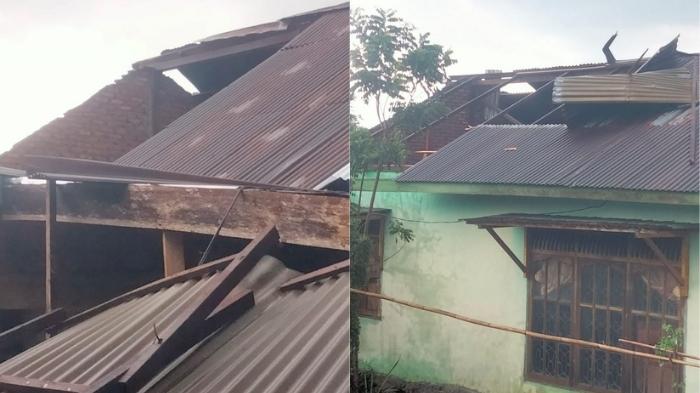 Angin Puting Beliung Hantam Desa Sosokan Taba Kepahiang, 28 Rumah Alami Kerusakan