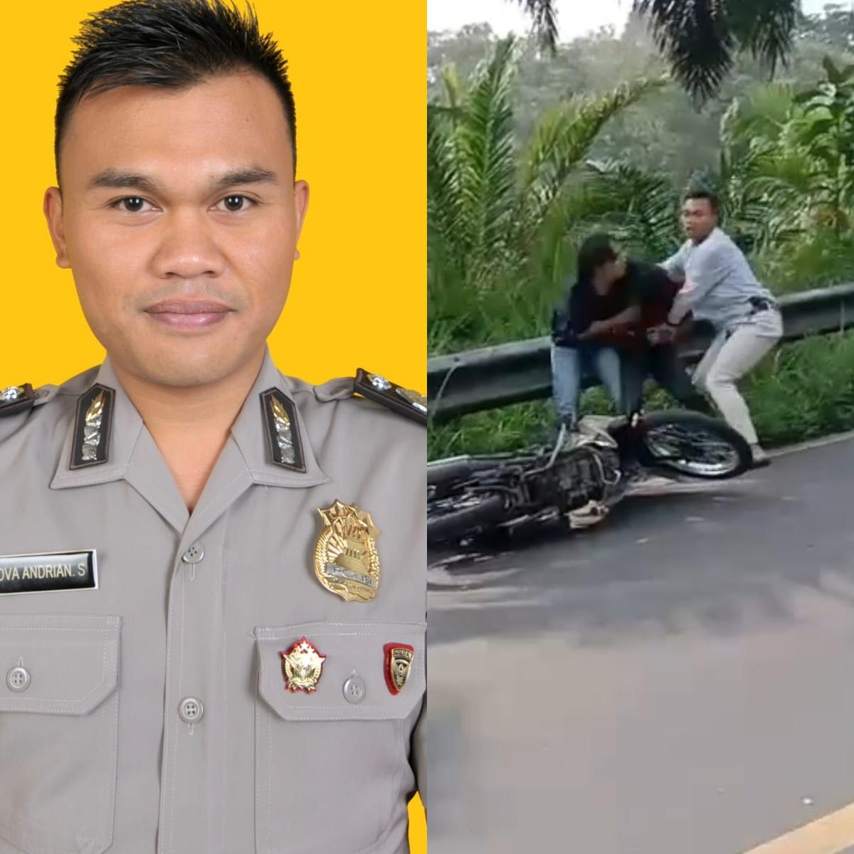 Sosok Brigpol Nova yang Viral Gagalkan Aksi Begal di Jalan Lintas Curup-Linggau