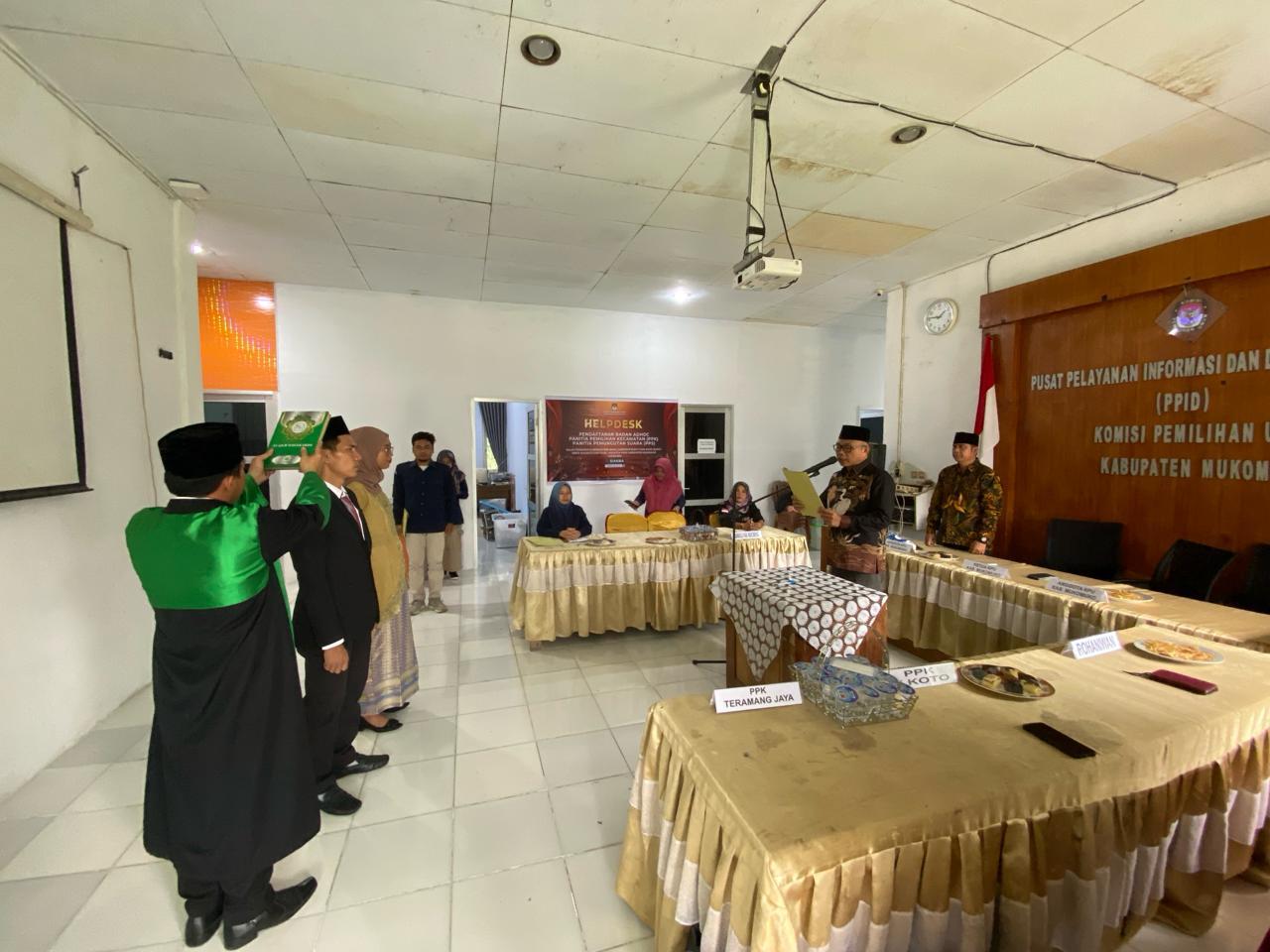 Dua PPK Pilkada 2024 di Mukomuko Dilantik Susulan, KPU Beberkan Alasannya