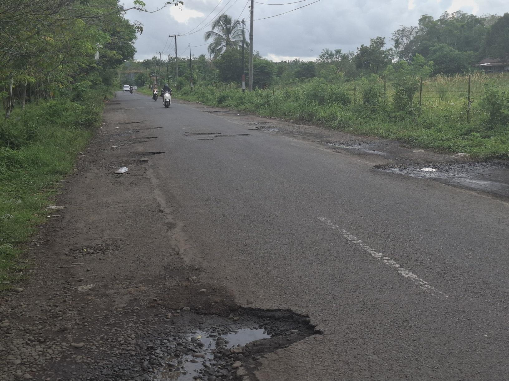Warga Keluhkan Jalan Rusak di Desa Talang Denau Bengkulu Utara, Sering Sebabkan Kecelakaan