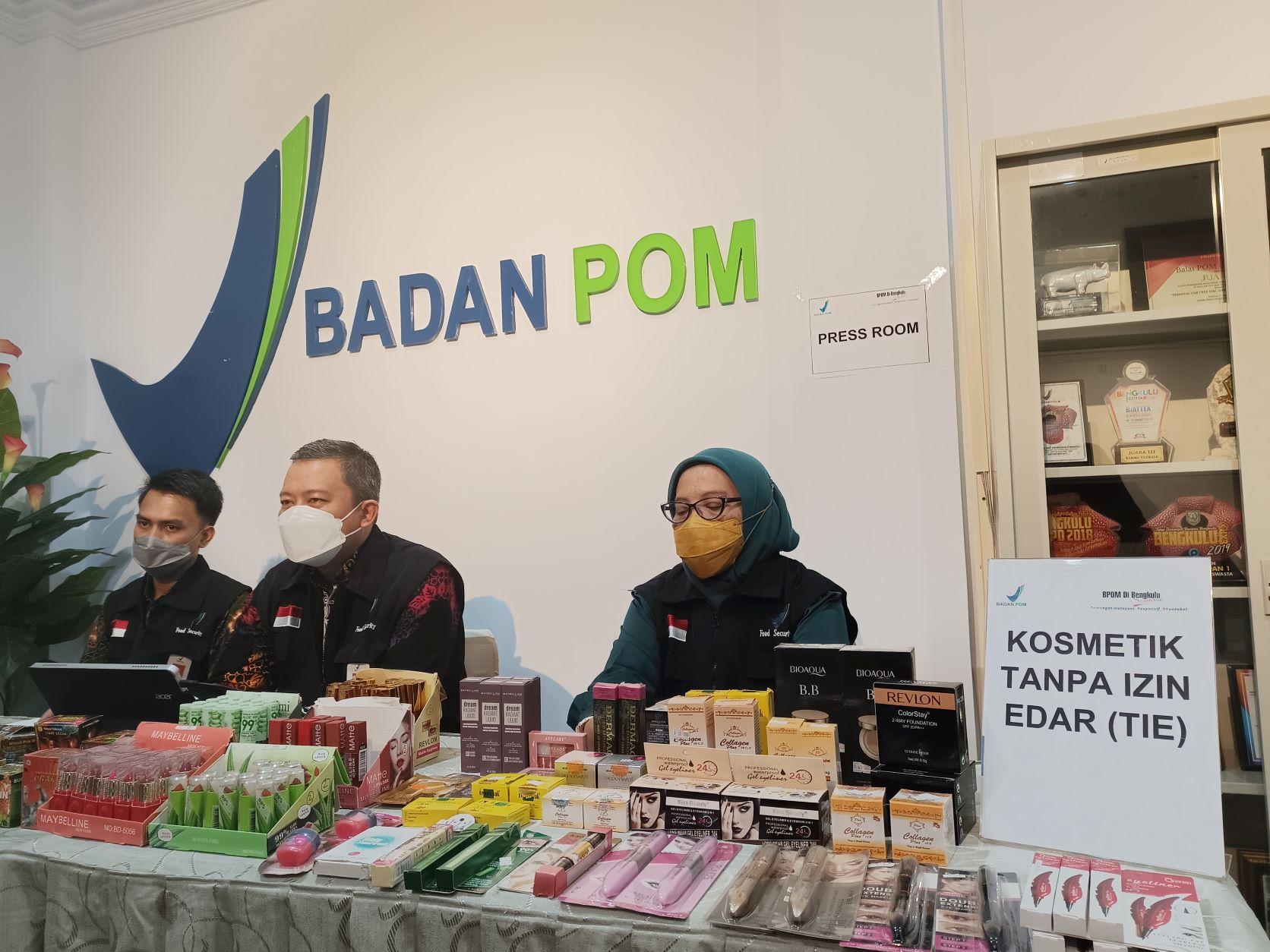 Awas Kosmetik Berbahaya Beredar di Bengkulu, BPOM Temukan 3.450 Kosmetik Ilegal dan Berbahaya