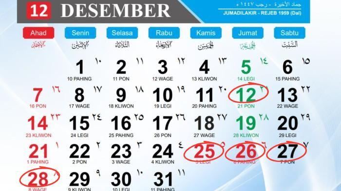 Kalender 2025: Tanggal 12 Desember Hari Apa? Ternyata Ada Hari Bhakti Transmigrasi dan Harbolnas
