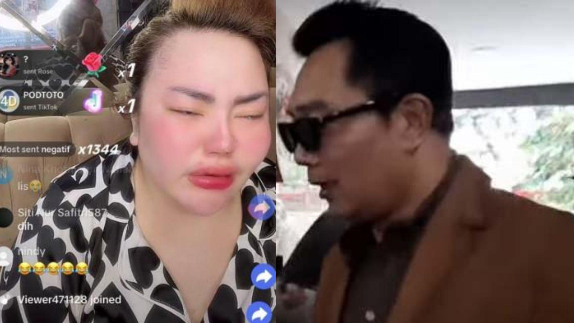 Lisa-Mariana-saat-live-tiktok-dan-Ridwan-Kamil-saat-datangi-tes-DNA.jpg