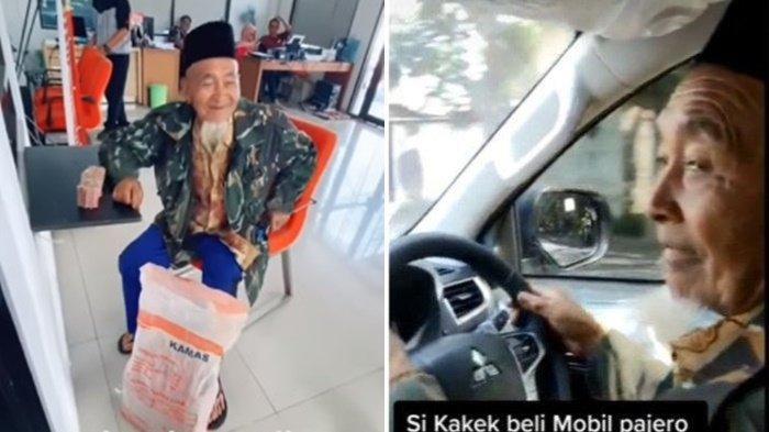 Kakek Umur 103 Tahun Bawa Uang Sekarung Beli Pajero Sport Viral di Media Sosial
