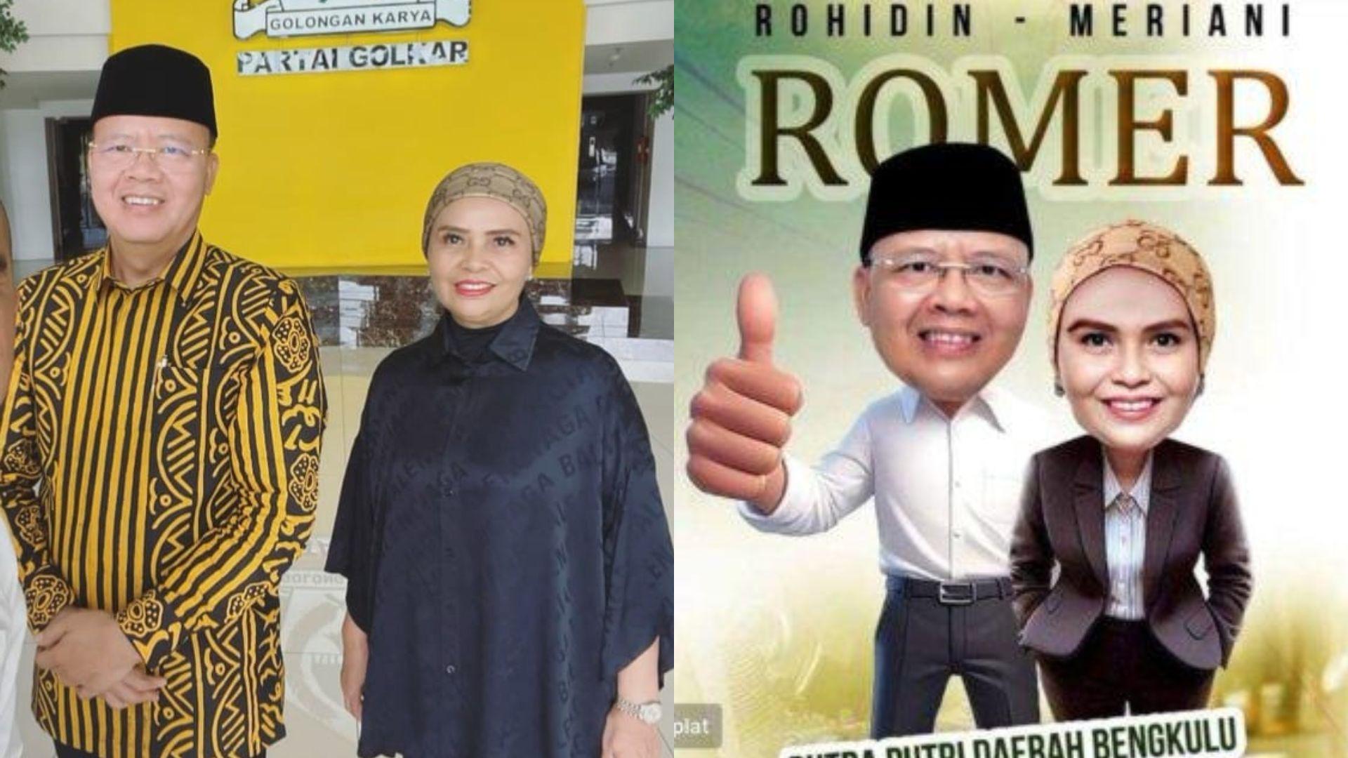 Gubernur Rohidin-Meriani Resmi Berpasangan, Dapat Rekom Golkar Maju Pilgub Bengkulu 2024