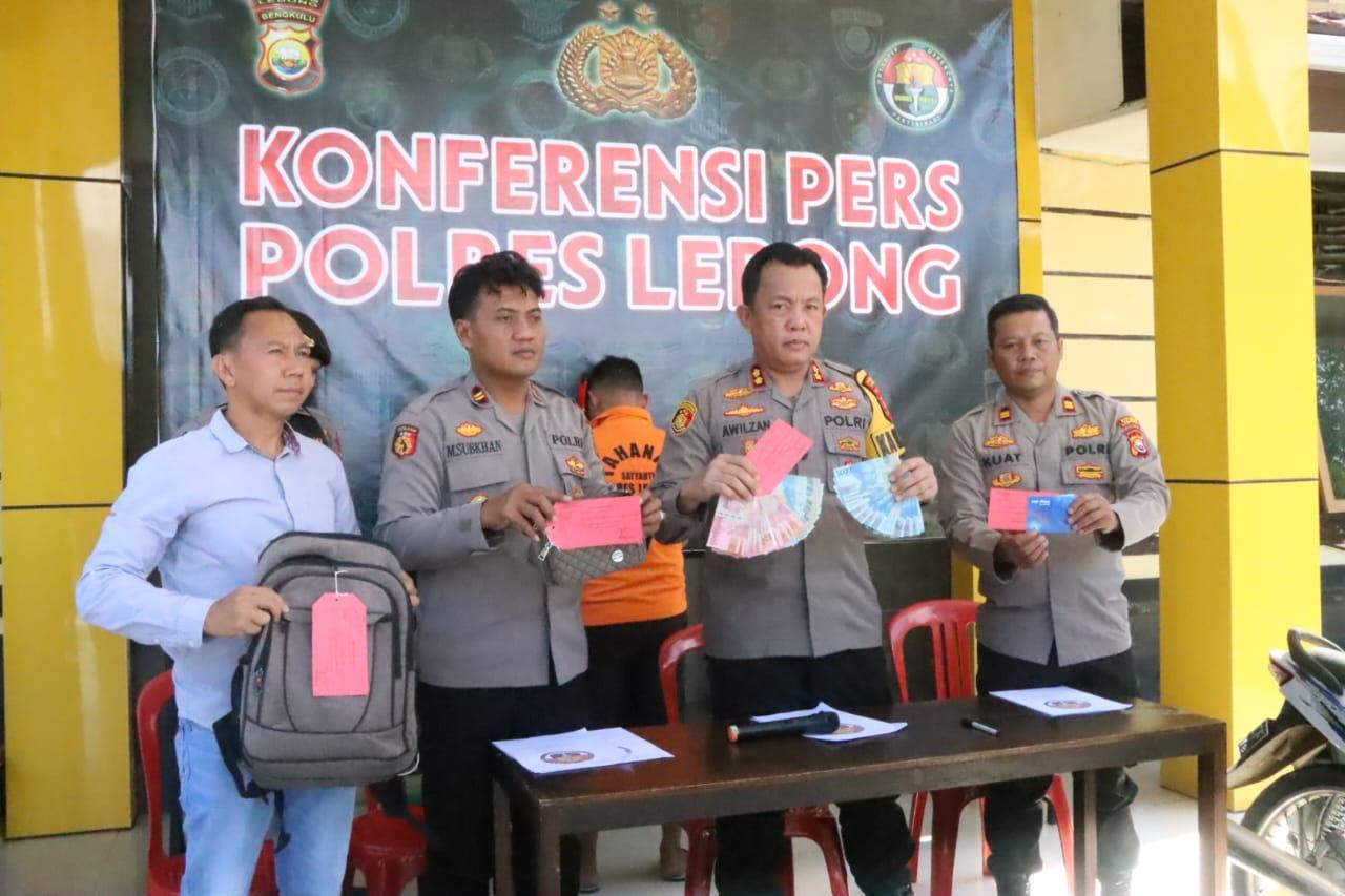 Pelaku Pencurian Toko Pupuk Ditangkap Polisi yang Berjaga di Posyan Nataru Lebong