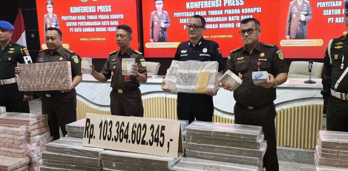Breaking News: Kejati Bengkulu Sita Rp103 Miliar dari Kasus Korupsi Tambang PT Ratu Samban Mining