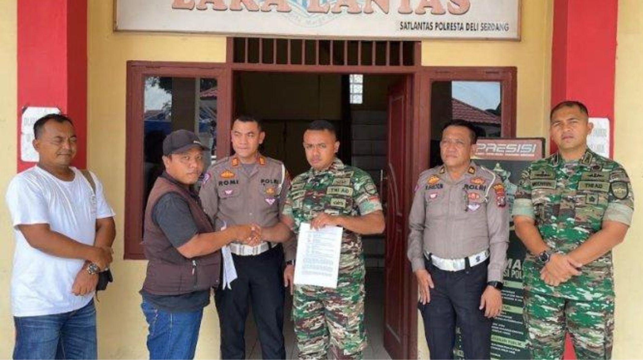 Oknum TNI di Deli Serdang yang Tendang Kepala Pengendara Usai Ditabrak Resmi Berdamai