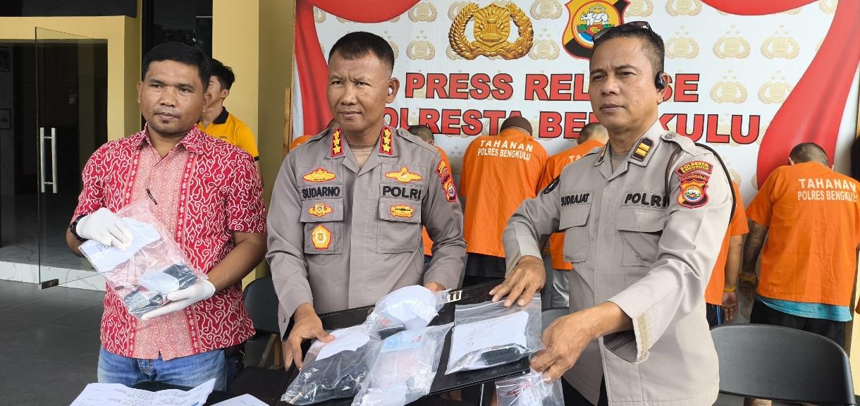 11 Tersangka Narkoba Dibekuk Polresta Bengkulu, Satu di Antaranya Masih Bawah Umur